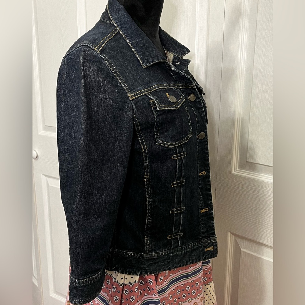 J.Jill Denim 3/4 Sleeve Cropped Jacket size Small - Picture 3 of 11